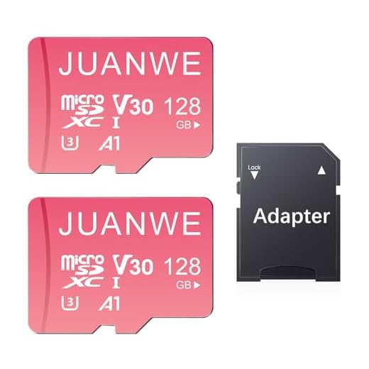 JUANWE 128GB Micro SD Card 2 Pack 128GB TF Card with Adapter, microSDXC Memory Card for Camera, Drone, U3, A1, V30, 4K UHD, UHS-I, SD Card
