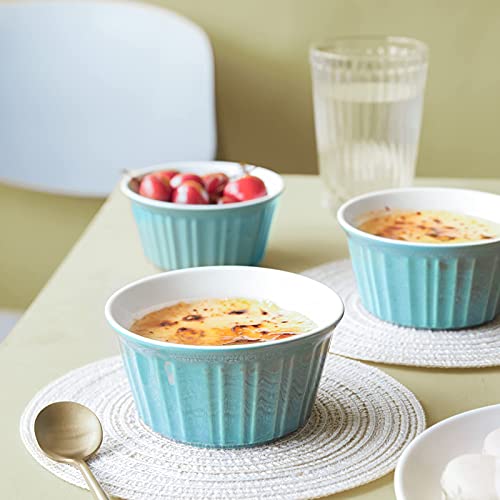 Lifver 6 Oz Ramekins Small Mini Baking Ceramic Ramekins Creme Brulee Ramekins Classic Style Porcelain Ramekins For Baking Souffle Ramekins Bowls Set Of 6 Blue #TOP3
