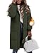 Uikue Women's Long Quilted Jacket Coat - Winter Thicken Warm Puffer Jacket Fashion Hooded Zip Up Parka Outerwear with Pockets(Dark Green,XXL)
