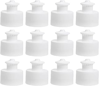 Squirt Bottle Plastic Push Replacement Caps 30pcs Twisted Sports Bottle Lid Reusable Water Bottle Caps Sports Bottle Caps Non- Spill Screw Tops Caps for Water Bottles