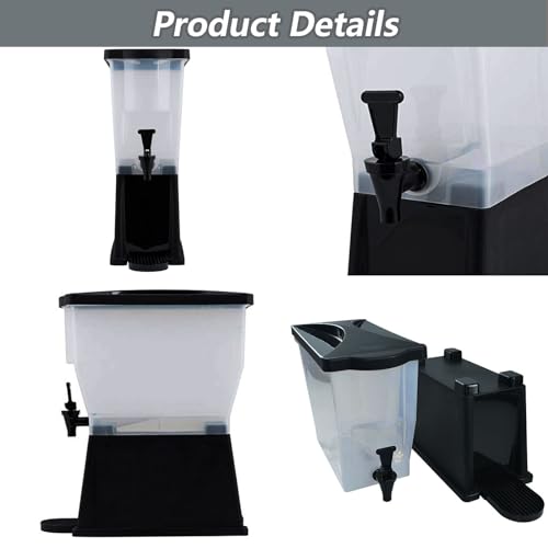 Image of CLIVIA 3 Gallon Beverage Dispenser, Commercial Iced Drink Dispenser for Parties, 11L Juice Dispenser with Spigot Lid Black Base, Water Dispenser for Restaurants