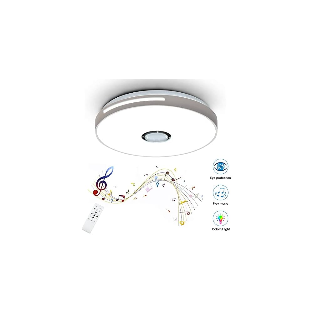 Buy LED Ceiling Light with Bluetooth Speaker Light Fixture with Remote