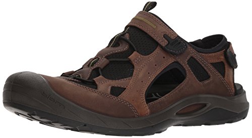 ECCO Men's Biom Delta Fisherman Sandal, Coffee, 44 M EU (10-10.5 US)