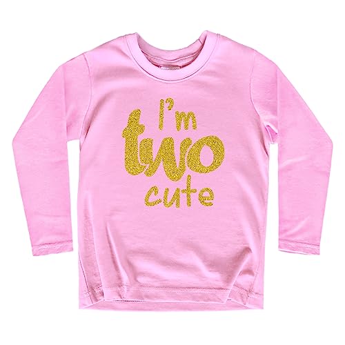 Image of 2nd Birthday Outfits for Toddler Girls im Two Cute Shirt Girl 2 Years Old Second Birthday