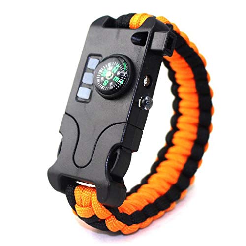 Preisvergleich Produktbild GJ Laser-Infrarot-SOS-Überlebens-Armband wiederaufladbare geflochtene LED-Taschenlampe-Kompass-Rettungsarmband (Farbe : A7)