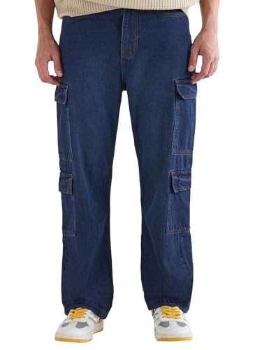 Image of Bewakoof Men's Baggy Fit Jeans