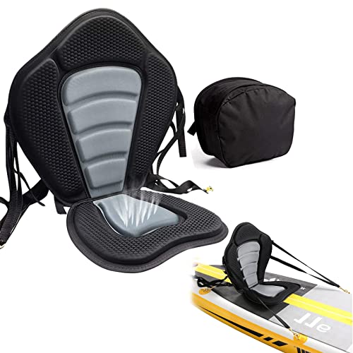 AGF Asiento de Kayak para Tabla de Remo con Correas Resistentes y Ganchos para Asiento Universal (con Bolsa)