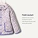 Amazon Essentials x Sofia Grainge Baby Girls' Midweight Field Jacket with Ruffle, Blue Ivory Delicate Floral, 24 Months