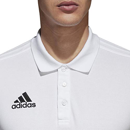 Adidas Tiro 17 Cotton Polo, Uomo, Bianco/Nero, XL