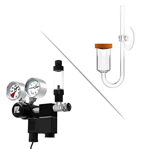 FZONE Aquarium Co2 Regulator DC Solenoid with Big Dual Gauge