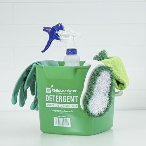 Image of Restaurantware Green and White All Purpose Scrub Brush, 5.9 in