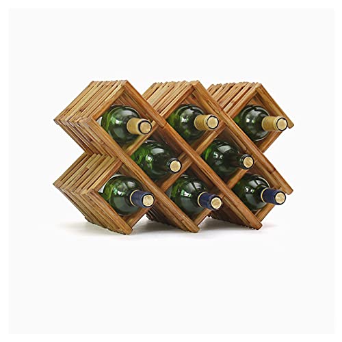 Soporte para botellas de vino en madera, apilable, para encimera miniatura 5