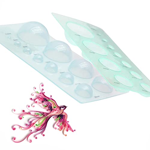 Régua Gabarito Bolhas Molde Medidor Quilling Papel Azul