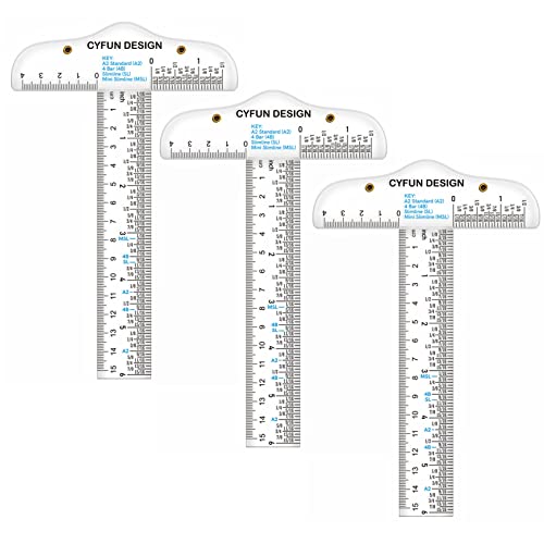 15,2 cm Acryl, transparent, T-Lineal, 3-teilig, T-Lineal für Bastelzeichnungen und allgemeine Layoutarbeiten, Kunstrahmen, Zeichnen, Scrapbooking, Basteln