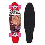 hdfj12142 Patineta de 26'Longboard Completo de Madera de Arce Canadiense Tabla cóncava patineta con Herramienta de patineta Todo en uno-F