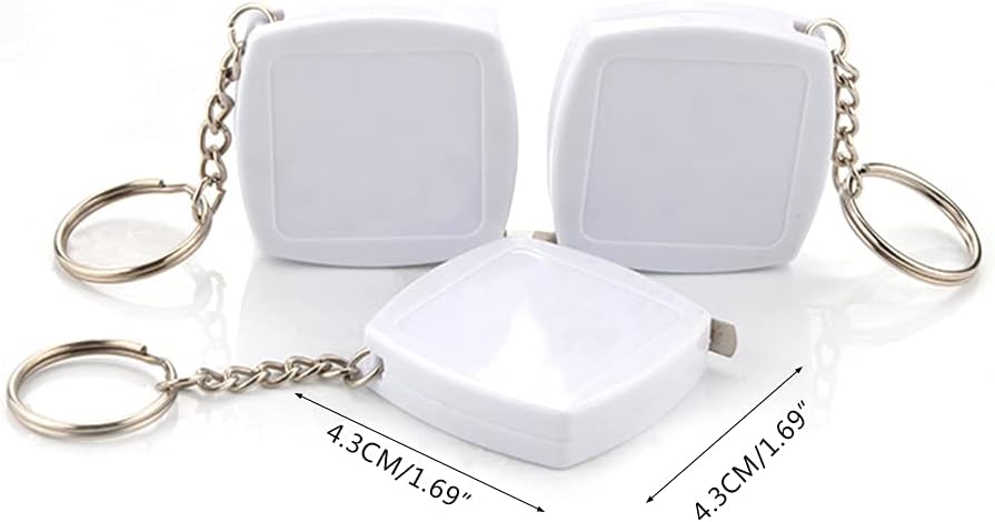 2m Ruler Metal Tape Measure Keychain Portable Gauging Tool Pull Retractable Ruler Measuring Tools
