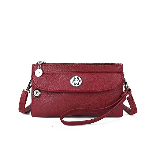 Image of Angel Kiss Crossbody Bags Small Purses for Women Vegan Leather Cell Phone Wallet Purse with Wristlet Strap