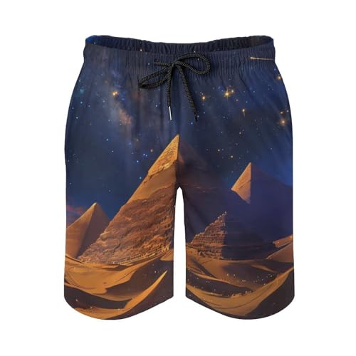 Pyramids Egypt Men's Swim Trunks Quick Dry Beach Shorts Board Shorts Bathing Suits with Pockets3