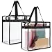 2-Pack Transparent Bag - Clear Tote Bag with Zipper – Stadium Approved 11.75" x 11.5" x 5.75"