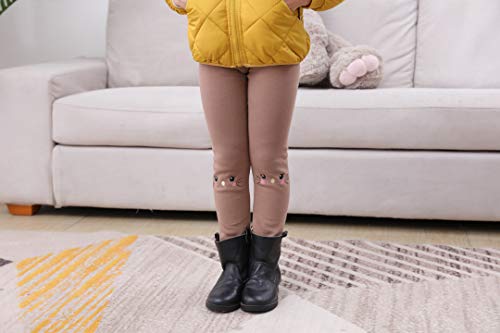 IRELIA Winter Girls Cotton Fleece Lined Leggings Pants Brown XXS - image 6