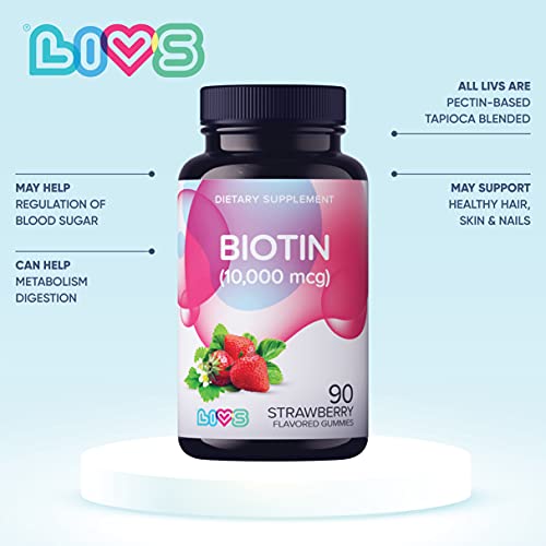 Livs Rejuvenated Beauty Bundle - Beauty Plus (Hair, Skin, & Nails), Biotin (10,000Mcg), & Collagen (100Mg) - All-Natural, Gluten-Free, Non-Gmo - Cream Soda, Strawberry, & Orange Flavored #TOP6