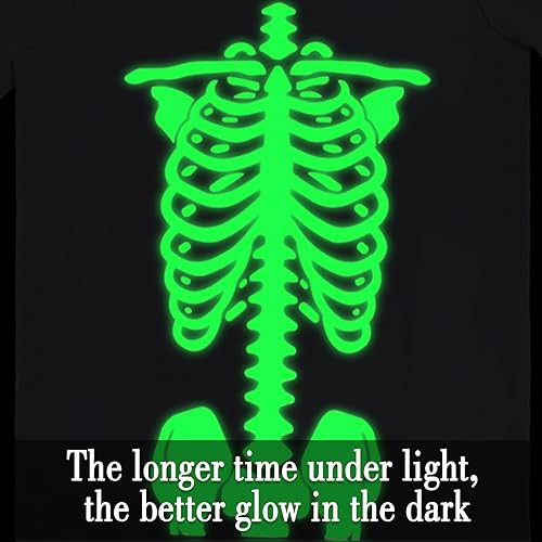 Tphon Boys Halloween Pajamas Sets Toddler Kids Pjs Glow in Dark Skull Sleepwear 2 Piece Snug Fit Cotton Pajama Set3