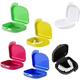 JFangZHZH Caja para dentadura postiza,6 Piezas Estuche para prótesis Dental,Portadentaduras,Caja retenedor Dental,Almacenamiento para dentaduras,higiénica para prótesis para Aparatos por Dentadura