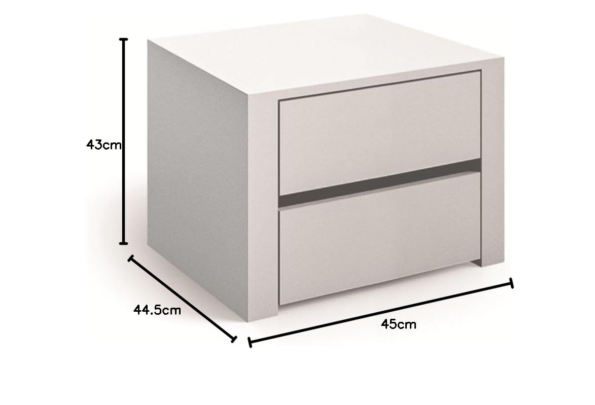 Cassettiera interna per armadio con 2 cassetti colore bianco 45x44,5x43H cm - Alice