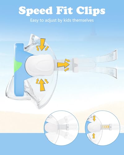 Aegend Kids Swim Mask Goggle, Swimming Goggles with Nose Cover Tempered Glass 180° HD Wide View — view 6