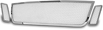 Upper Stainless Steel Mesh Grille Grill Insert Chrome Compatible with 2007-2010 Explorer Sport Trac