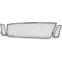 Upper Stainless Steel Mesh Grille Grill Insert Chrome Compatible with 2007-2010 Explorer Sport Trac