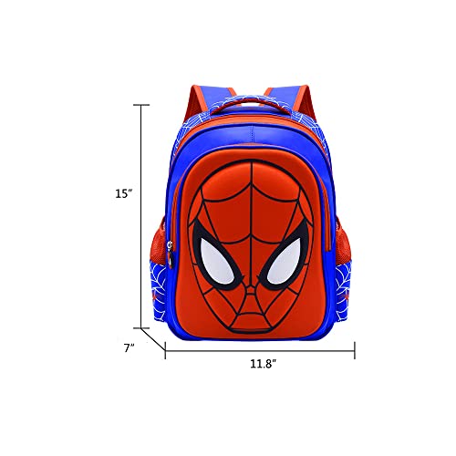 Oncali Toddler School Backpack Comic Hero Schoolbag Waterproof Lightweight Backpack For Elementary Student Schoolbags 6-12Y(Blue) #TOP3