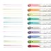 Zebra Pen Mildliner Double-Ended Brush Marker, Paint Brush-Like Tip and Fine Tip Marker Pen, Ideal for Creating Thick or Thin Strokes, No Bleed, Assorted Soft Hue Colors, 10-Pack (79101)