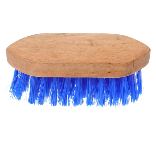 BESPORTBLE Horse Cleaning Brush Stiff Bristle 15.5x5.5cm Blue Lightweight Portable Horse Grooming Brush