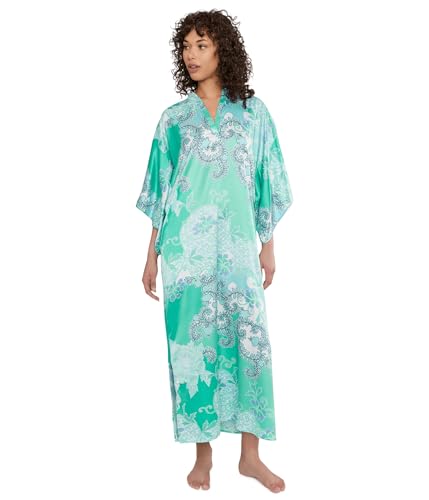 Image of N by Natori Flourish Printed Satin Caftan