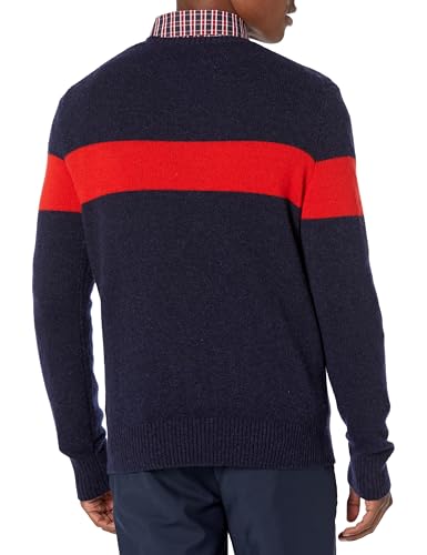 Brooks Brothers Men's English Lambswool Chest Stripe Sweater2