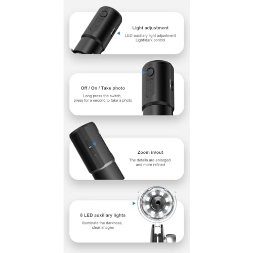 Microscope numérique sans fil portable WiFi microscope électronique Android iOS