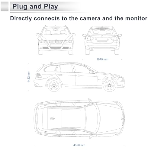 Image of Rear View Camera Adapter Wire Harness Cable for Toyota Tundra 2014 Stabilise Backup Camera Wiring Harness 1 Pcs RCA 4 Pin