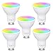 Fitop Alexa Glühbirnen GU10,Wlan Alexa Smart Lampe,4.7W Entspricht 50W,RGB+Warmweiß und Kaltweiß,Dimmbar per App oder Sprache,Kompatibel mit Alexa/Google Home/Siri,Kein Hub Benötig