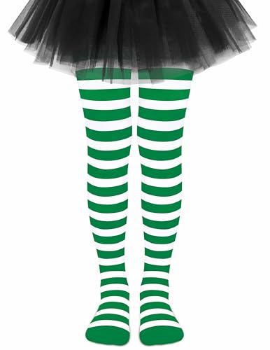 Green and White Striped Tights Toddler Green Tights for Girls Christmas Socks Toddler Christmas Socks Baby Girl Stocking