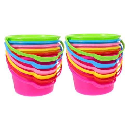 HANABASS 12PCS Beach Bucket Sand Pails for Material Versatile Beach Garden Fun for Learning Motor Skills Development