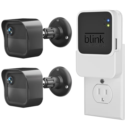 Image of Outdoor Camera Mount for Blink, (2-in-1Minimalist) Sync Module 2 Mount and 2Pack Weatherproof Protective Housing with 360 Degrees Adjustable Bracket for Blink Outdoor 4th&3rd Gen Cam System