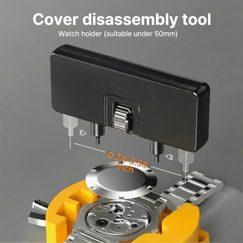 Image of EasyTime Watch Case Opener Tool: Battery Replacement Kit for Back Removal | Complete Watch Back Remover Tools - Easy to Repair Your Watch with Screwdriver & Instructions - No Extra Help or Cost Needed