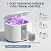 Dental Ultrasonic Retainer Cleaner Machine, 45kHz Ultrasonic Denture Cleaner with 200ML Capacity & 4 Modes for Dentures, Retainers, Mouth Guard, Toothbrush Heads, Jewelry-White