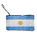 Monedero pequeño Monedero Bohemio Bolsa de Maquillaje Monedero para teléfono Celular con Correa de muñeca para Llaves Llaves de Auriculares USB (Bandera de Argentina Vintage)