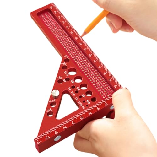 Règle de mesure triangulaire de haute précision en aluminium robuste