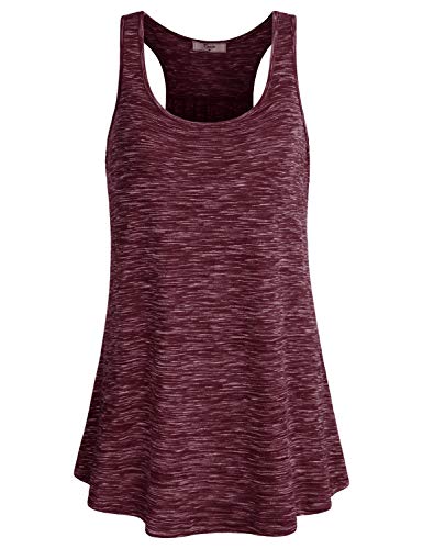 Image of Cestyle Womens Sleeveless Scoop Neck Flowy Loose Fit Workout Shirts Racerback Long Tank Tops