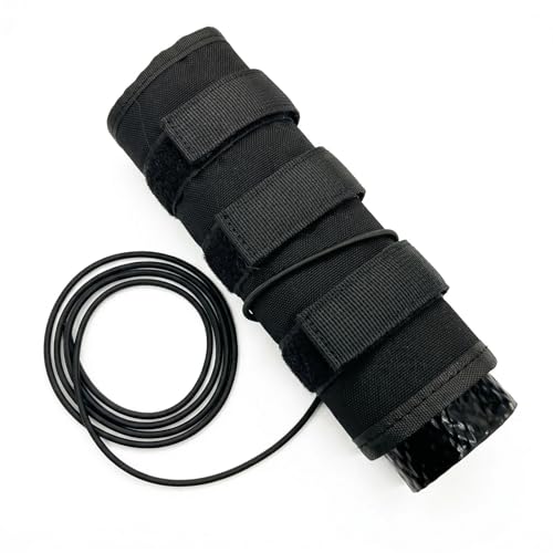 PLLOVOR Slim Suppressor Cover, Fits Up to 1.38 Inch (35mm) ONLY, Not for 1.5 Inch, Heat Resistant 1000D Oxford, Triple Layer Protection Up to 1200°F(Black, 7.5 inch)