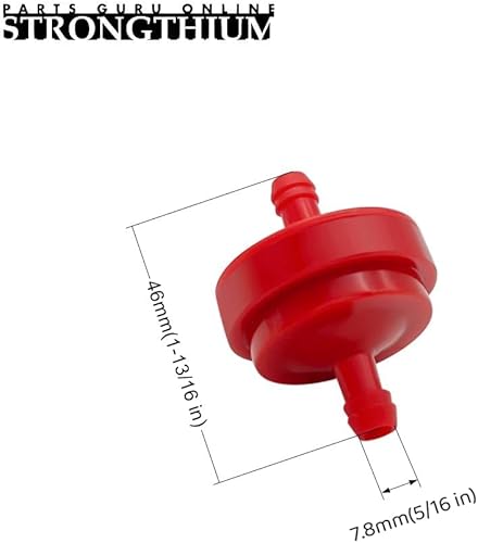 Miniatura 2 de Strongthium Lawn Mower 1/4 Inch ID Inline Gas Fuel Filter 298090S Replacement for Briggs Stratton 298090 394358 1501729MA 4105 7024751YP 951-3013 x3