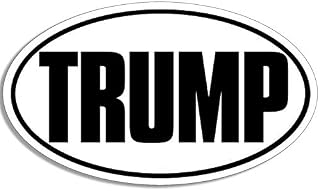 Magnet Black and White Oval Trump Magnetic Sticker (car Decal GOP)